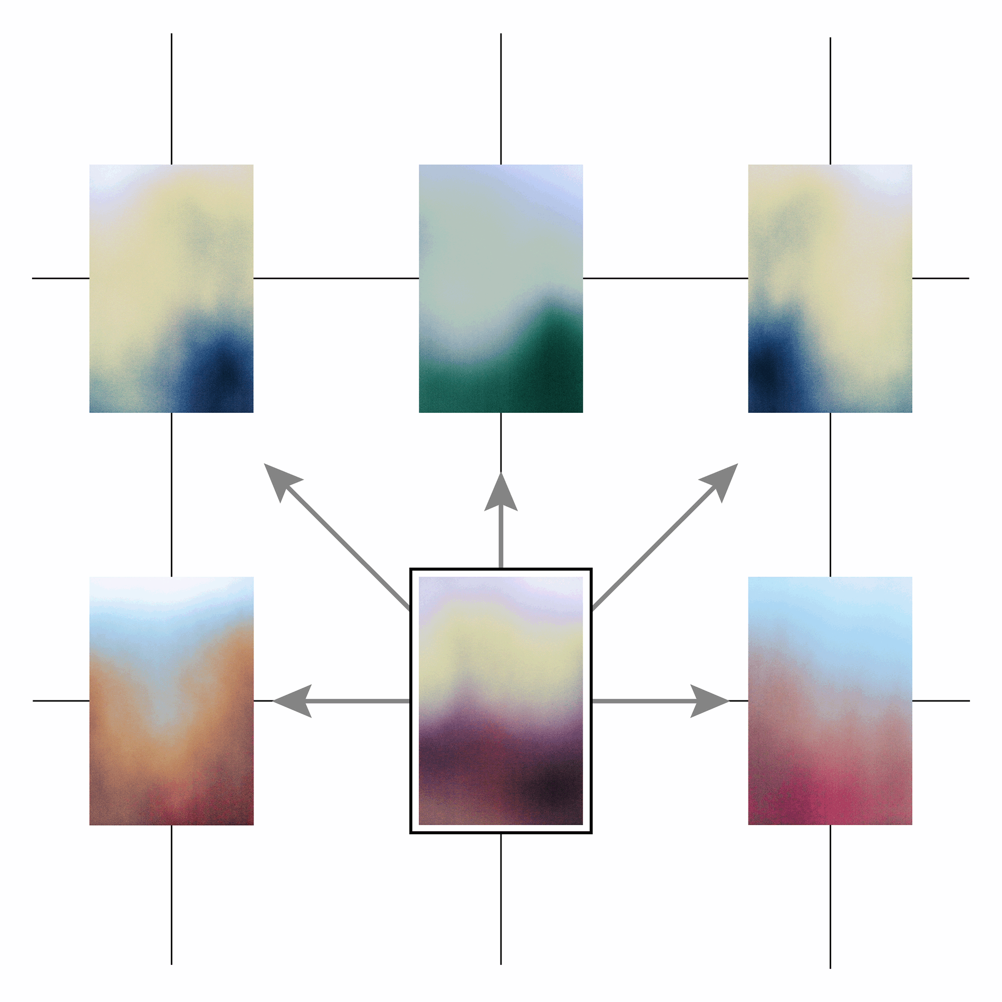 Gif illustrating directions of the tokens